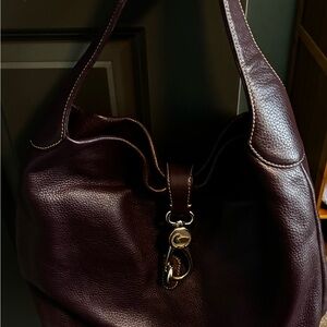 Dooney & Bourke Rich Dark Purple Leather Hobo Bag